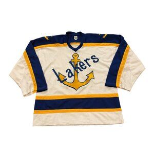 Vintage Lake Superior State Lakers Stitched NCAA Hockey Jersey Men’s Large